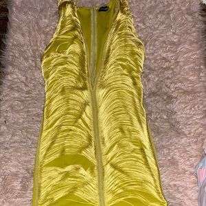 PLT Fringe Deep Plunge Dress